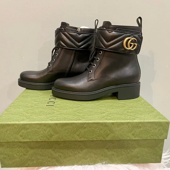 GUCCI グッチ/Double G Ankle Boots Camel Ebony ダブルG Gucci | Shoes | Gucci Womens Ankle Boot With Double G Size 7